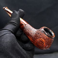 Tẩu thân gỗ đế tròn cán sừng Freesize TS20