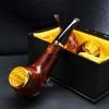 Tẩu Cigar thân gỗ đế tròn cán sừng Freesize TS20