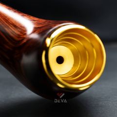 Tẩu thân gỗ đế tròn cán sừng Freesize TS20