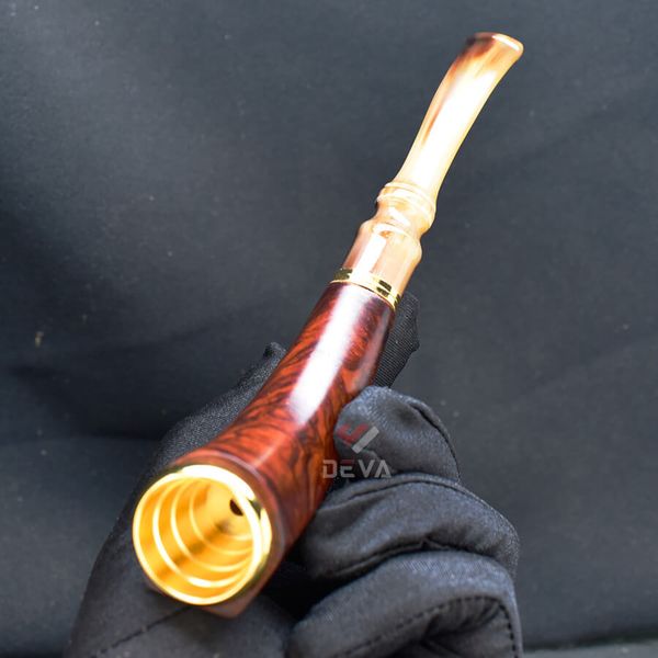 Tẩu Xì Gà gỗ cẩm cán sừng dáng thẳng Freesize TS18