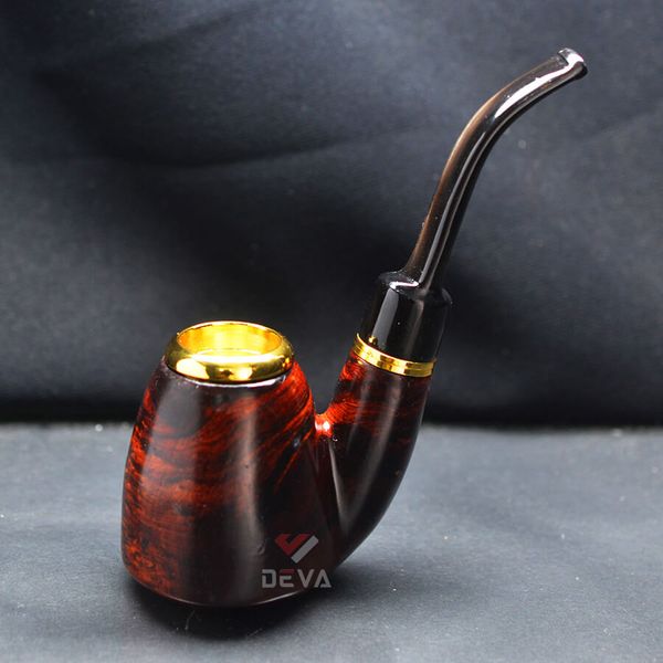 Tẩu hút Xì Gà gỗ cẩm lông chuột đế đứng cán sừng Freesize TS17