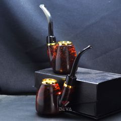 Tẩu hút Xì Gà gỗ cẩm lông chuột đế đứng cán sừng Freesize TS17