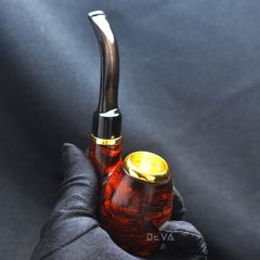 Tẩu hút Xì Gà gỗ cẩm lông chuột đế đứng cán sừng Freesize TS17