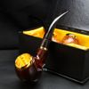 Tẩu Cigar thân gỗ đế tròn cán sừng Freesize TS05