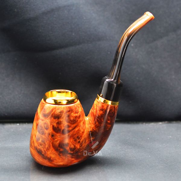 Tẩu hút Xì Gà gỗ cẩm lông chuột đế đứng cán sừng Freesize TS17