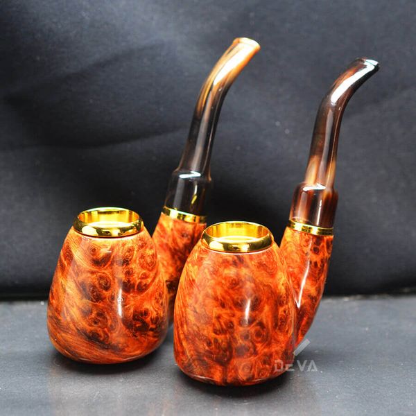 Tẩu hút Xì Gà gỗ cẩm lông chuột đế đứng cán sừng Freesize TS17