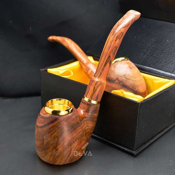 Tẩu thân gỗ cán đứng đế bằng ốp miệng Freesize TG09