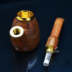 Tẩu thân gỗ cán đứng đế bằng ốp miệng Freesize TG09