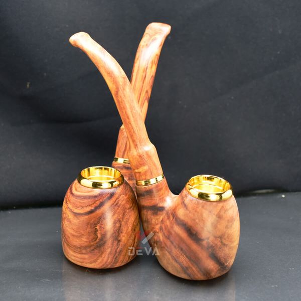 Tẩu thân gỗ cán đứng đế bằng ốp miệng Freesize TG09