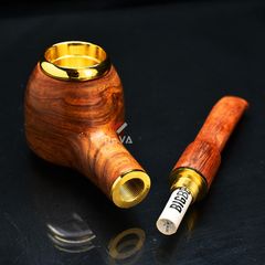 Tẩu gỗ sưa cán thẳng đế bằng Freesize TG05