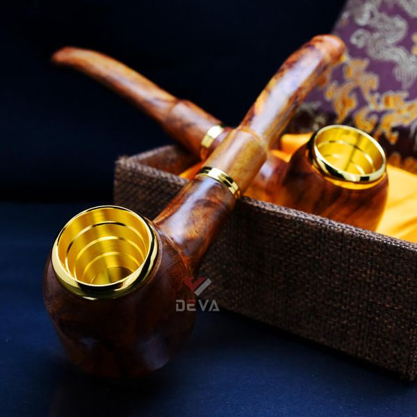 Tẩu gỗ sưa cán thẳng đế bằng Freesize TG05