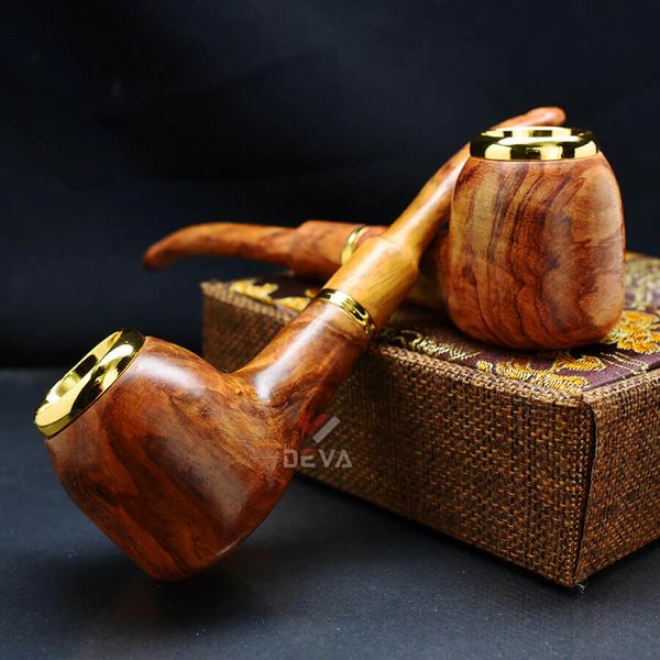 Tẩu gỗ sưa cán thẳng đế bằng Freesize TG05