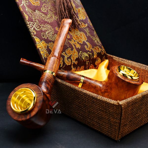 Tẩu gỗ sưa cán thẳng đế bằng Freesize TG05