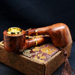 Tẩu gỗ sưa cán thẳng đế bằng Freesize TG05