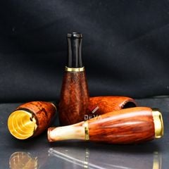 Tẩu gỗ thạch nam cán sừng Freesize TN07