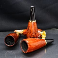 Tẩu gỗ thạch nam cán sừng Freesize TN07