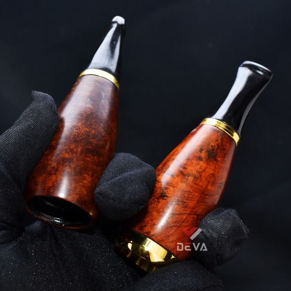 Tẩu gỗ thạch nam cán sừng Freesize TN07