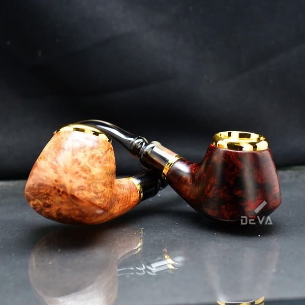 Tẩu sừng lõi đồng mạ vàng Freesize các cỡ TS09