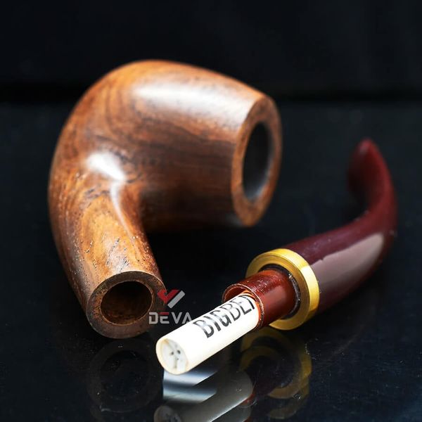 Tẩu thuốc sợi thân gỗ kèm lõi thép gắn thuốc lá TG21