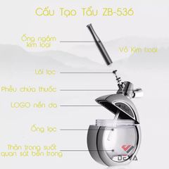Tẩu lọc nước cho thuốc lá và thuốc sợi Zobo ZB 536
