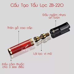 Tẩu Zobo lọc khói độc của thuốc ZB 220