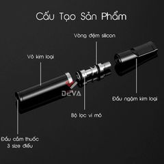 Tẩu lọc Wosda vỏ kim loại dùng cho nhiều size thuốc Series WSD-101