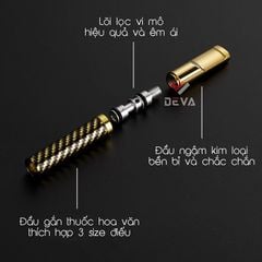 Tẩu lọc Wosda hoa văn cho 3 size thuốc Series WSD-102