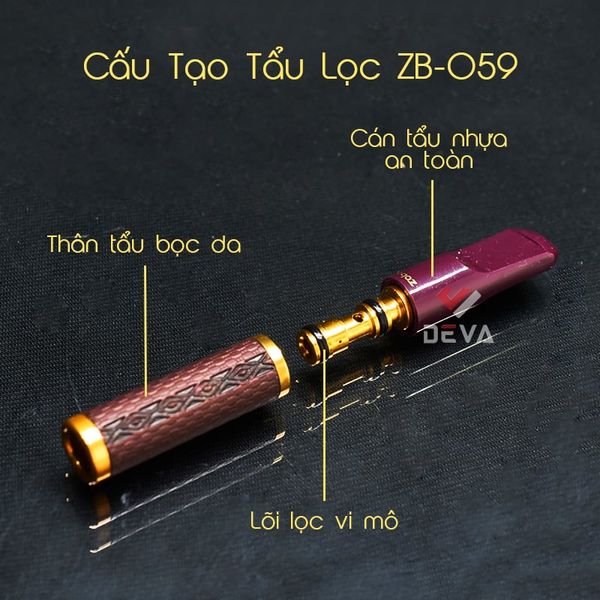 Tẩu lọc vệ sinh chính hãng Zobo bọc da ZB-059