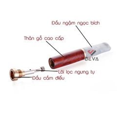 Tẩu gỗ cán Ngọc thuốc Zobo ZB 239