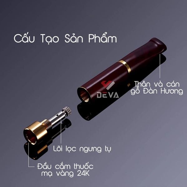 Tẩu lọc thuốc vệ sinh cán gỗ Zobo ZB 256