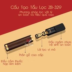 Tẩu lọc Zobo cán gỗ cao cấp ZB-329