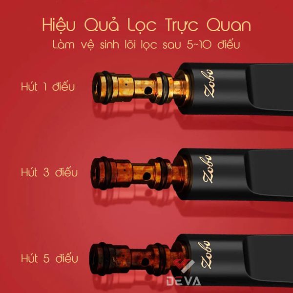Tẩu lọc Zobo cán gỗ cao cấp ZB-329