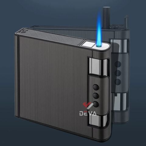 Hộp đựng thuốc lá Focus  20 điếu kèm bật lửa khò JD YH072