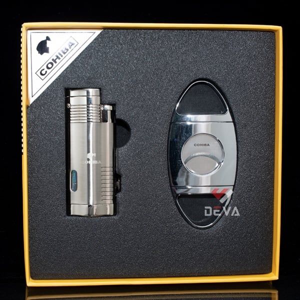 Set 2 món bật lửa và dao cắt Cohiba T14
