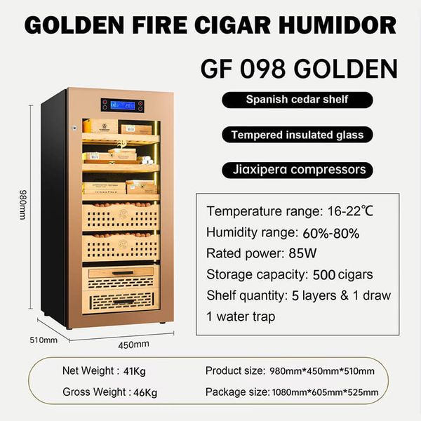Tủ bảo quản cigar Golden Fire GF 098