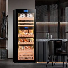 Tủ bảo quản rượu vang cigar 2 trong 1 Golden Fire H2180