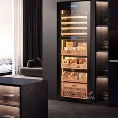 Tủ bảo quản rượu vang cigar 2 trong 1 Golden Fire H2180