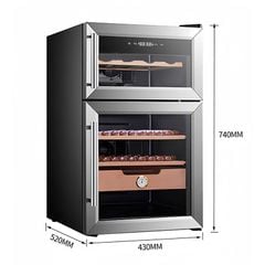 Tủ bảo quản Cigar và Vang 2 tầng loại nhỏ  Golden Fire GF 737