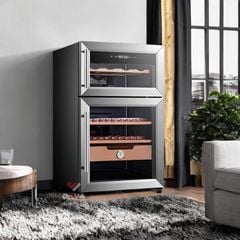 Tủ bảo quản Cigar và Vang 2 tầng loại nhỏ  Golden Fire GF 737
