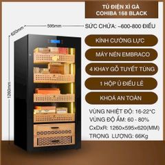 Tủ bảo quản cigar 700 điếu cắm điện Cohiba COB 168
