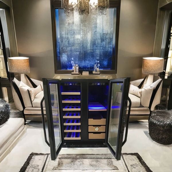 Tủ bảo quản Cigar rượu vang 2 trong 1 Vinocave CWC-150