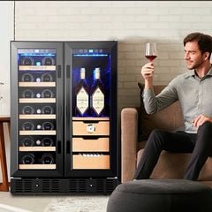 Tủ bảo quản Cigar rượu vang 2 trong 1 Vinocave CWC-150
