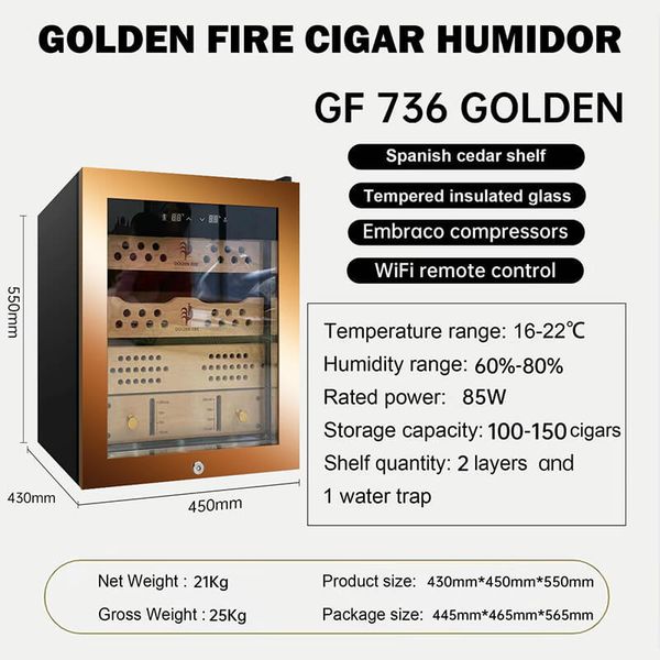 Tủ bảo quản cigar 150-200 điếu Lubinski RA 999