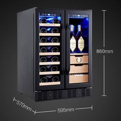Tủ bảo quản Cigar rượu vang 2 trong 1 Vinocave CWC-150