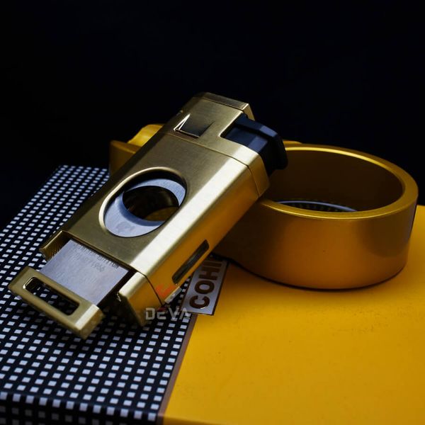 Set 2 món Cohiba bật lửa khò 3 tia có dao cắt và gạt tàn  HB 196
