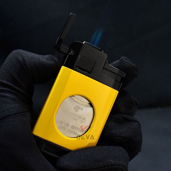 Set 2 món Cohiba bật lửa khò 3 tia có dao cắt và gạt tàn  HB 196