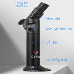 Bật lửa gas Honest khò đại 1 tia cầm tay có chân đế BCH 543