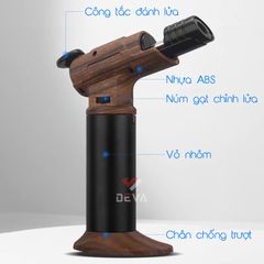 Bật lửa gas Honest khò đại 1 tia để bàn có chân đế BCZ 846