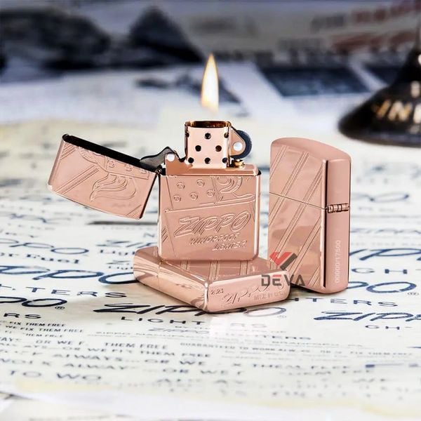 Zippo Armor Script Logo Collectible Rose Gold Z26