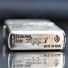 Zippo Bạc Khối Armor Khắc Phượng Hoàng Bất Tử BK65